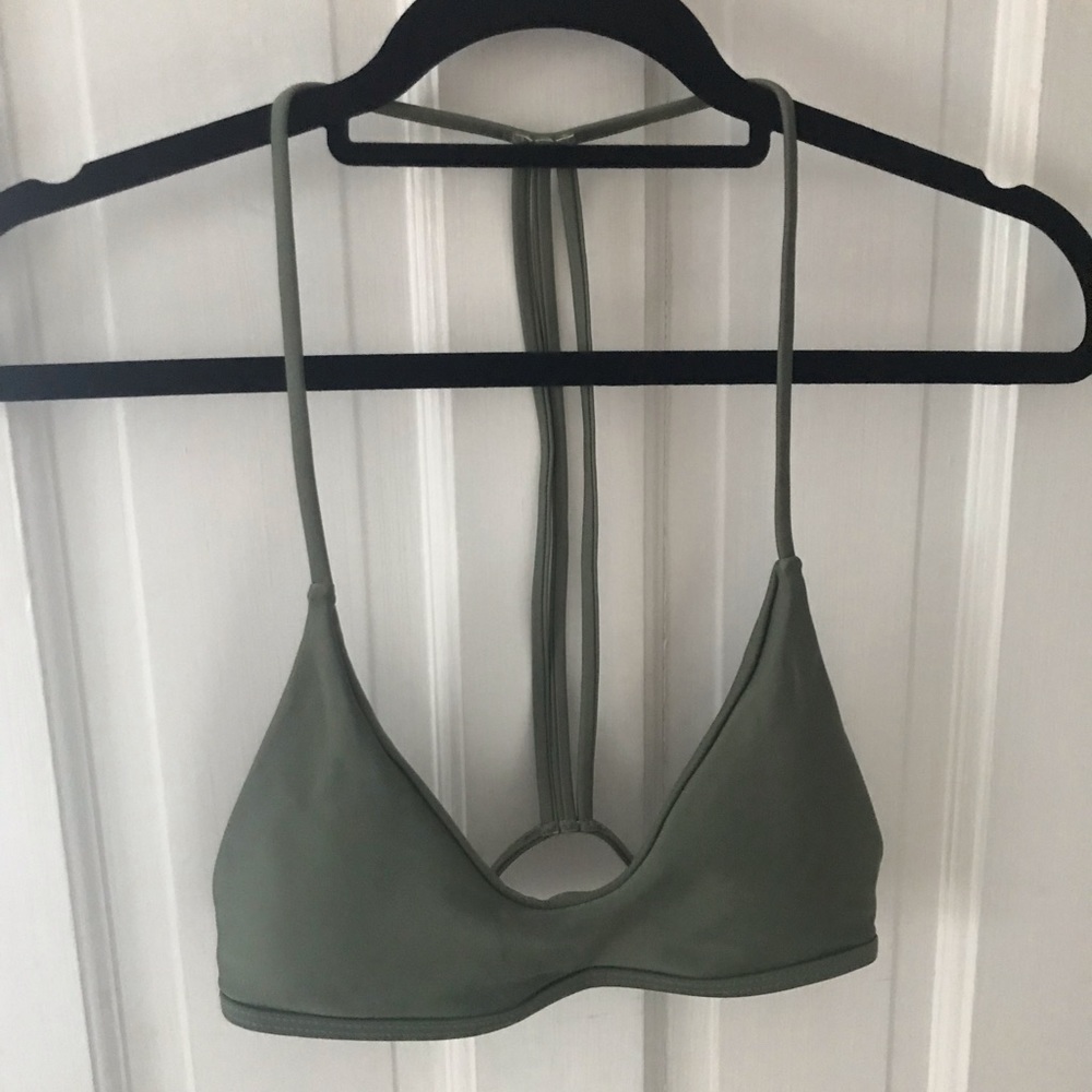 Olive Green Bikini Set Top and Bottom